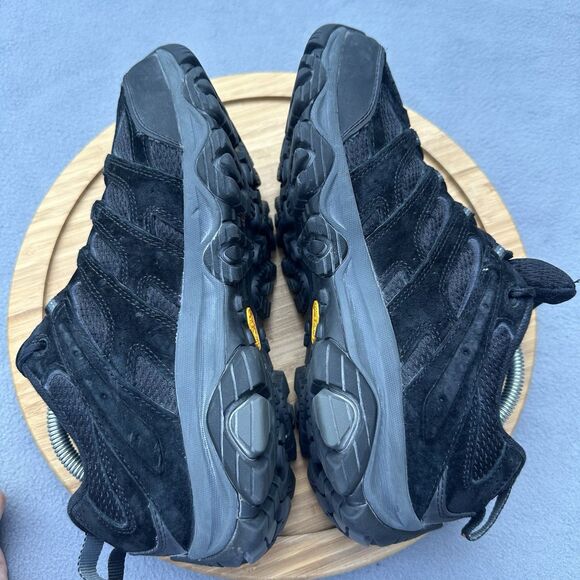 Merrell Moab 3 Hiking Shoe Mens Size 8.5 Wide Black Night Leather Mesh Outdoor - Picture 7 of 9